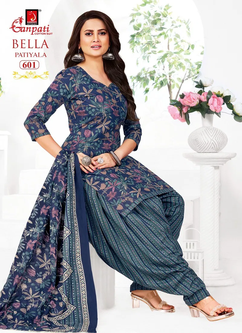 Bella Patiyala Vol 6 By Ganpati Printed Cotton Dress Material Online Wholesale Catalog